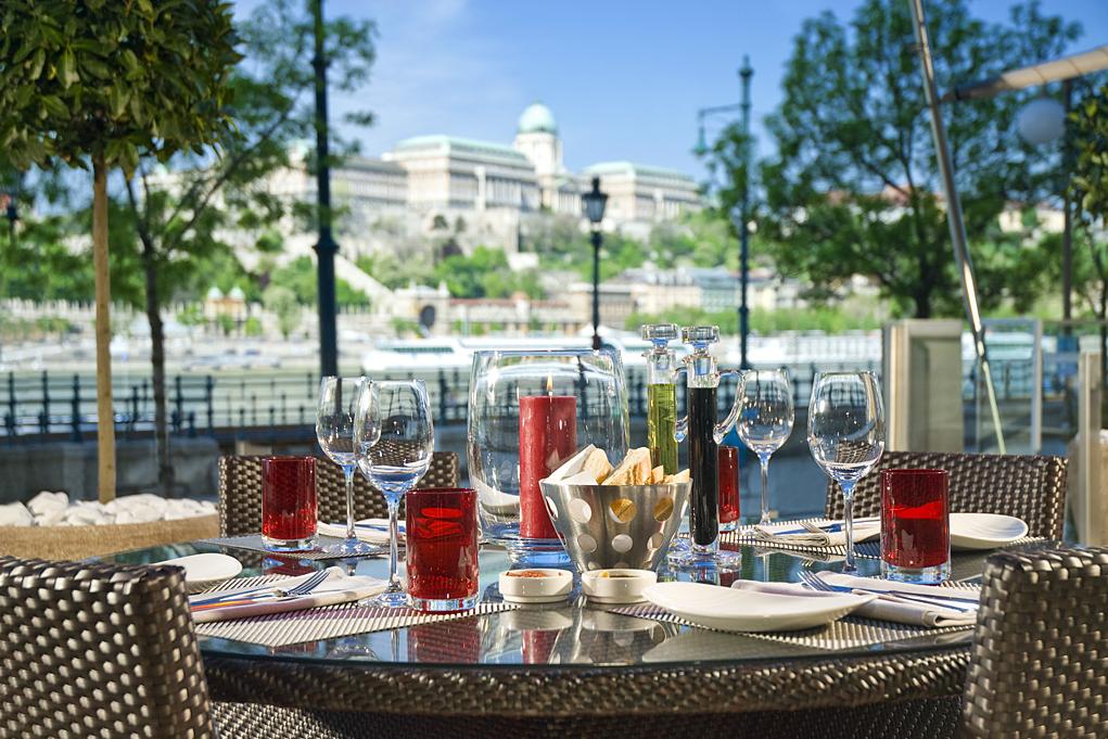 A bottle of wine by the Danube